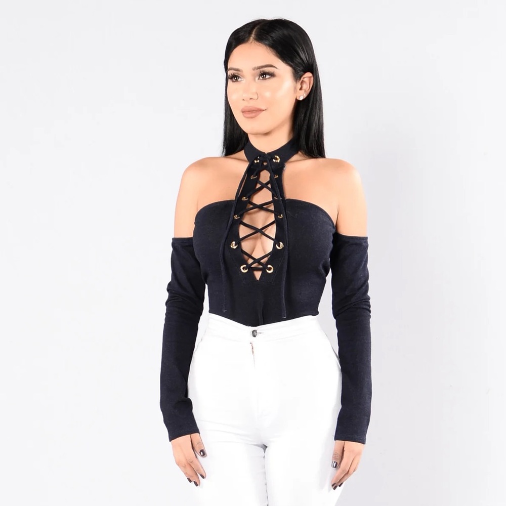 NEW! Fashion Nova Bodysuit-BlueWash